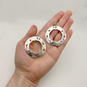 Floral Hoop Earrings