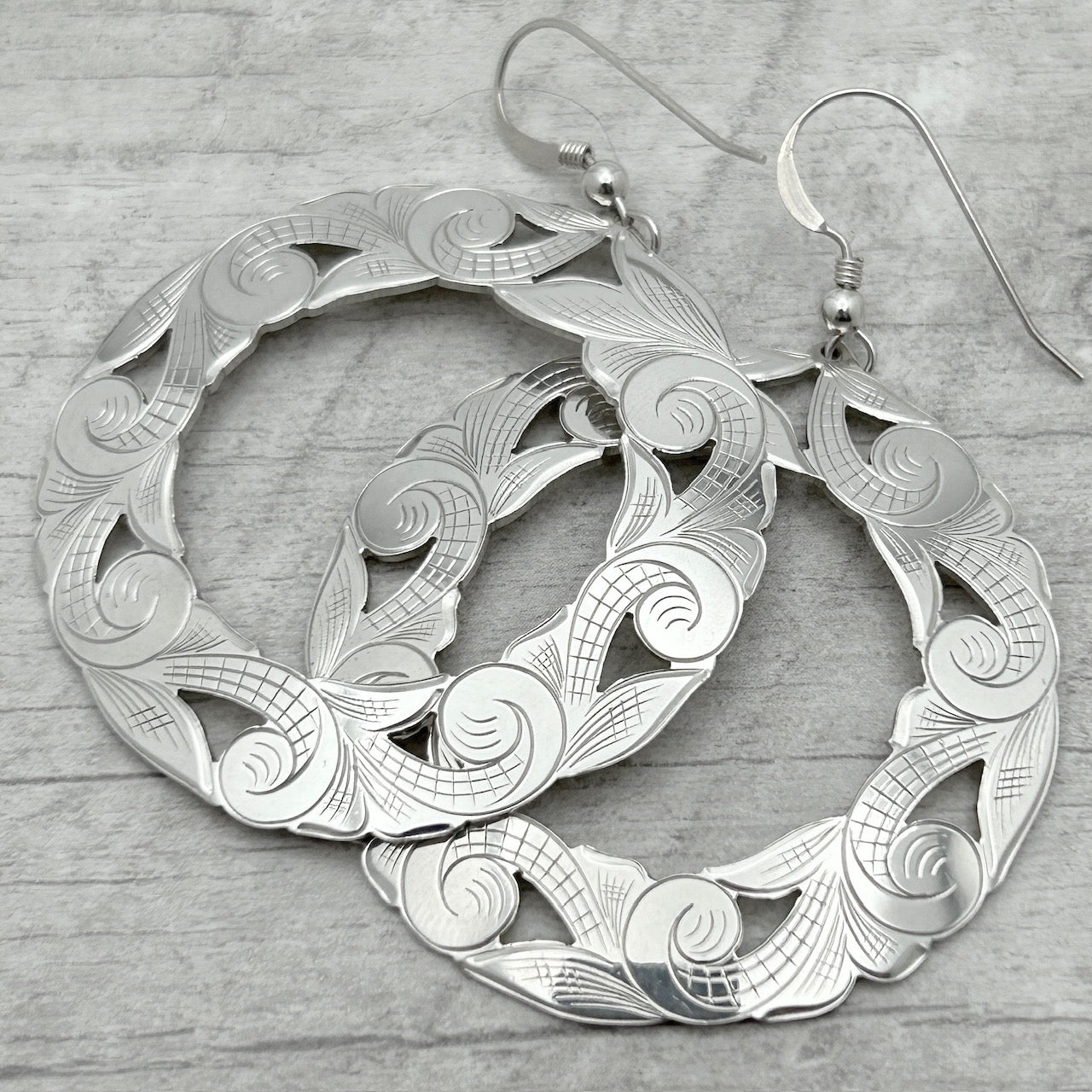 Floral Hoop Earrings