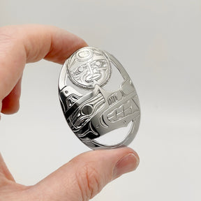 Wolf and Moon Pendant