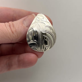 Hummingbird and Moon Pendant