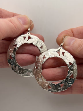 Floral Hoop Earrings