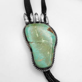 Turquoise Bear Paw Bolo Tie