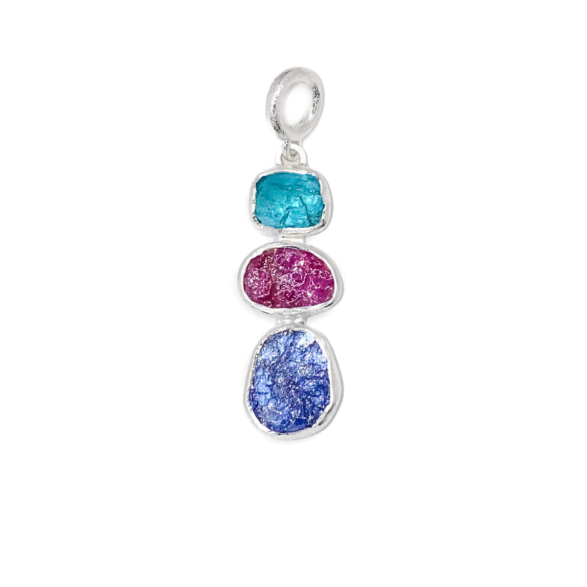 Apatite, Ruby and Tanzanite Pendant