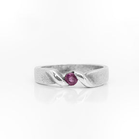 Ruby Ring - Matte and Polish Finish