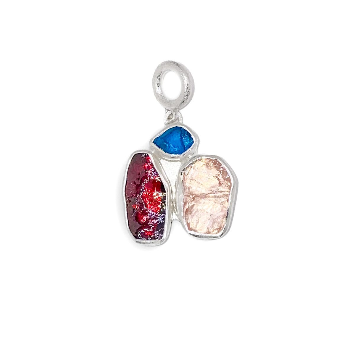 Apatite, Garnet and Rose Quartz Pendant