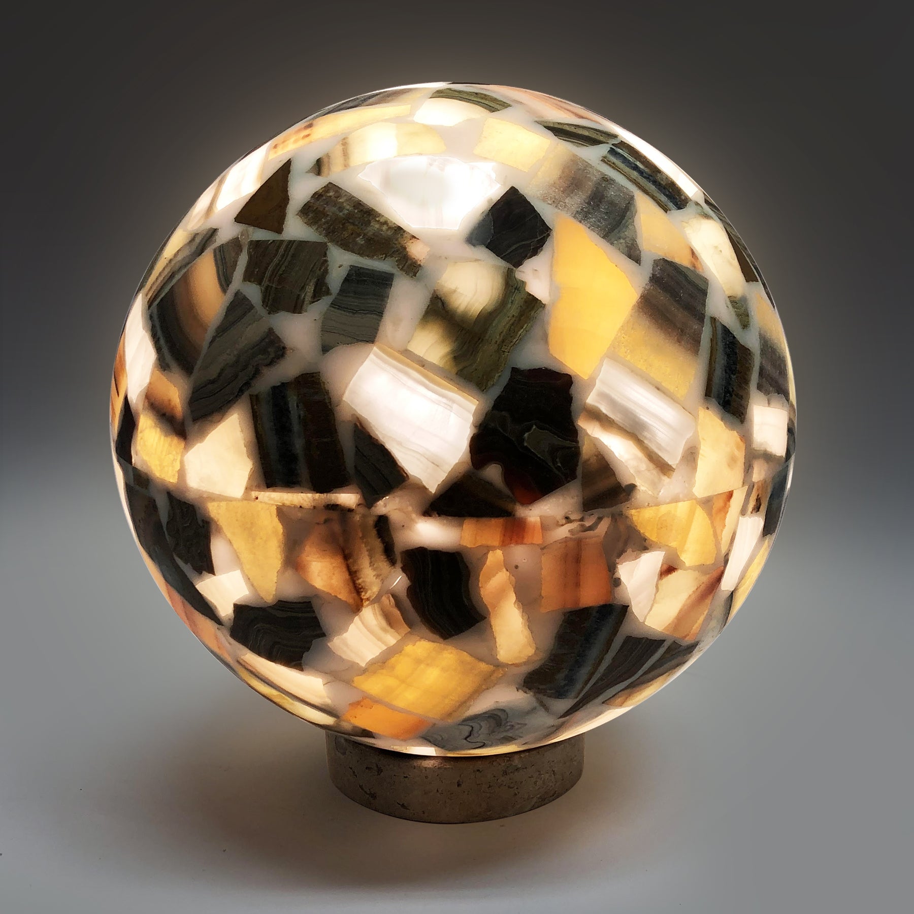 Onyx Mosaic Sphere Lamp