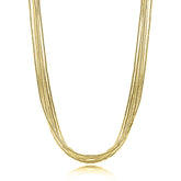 Gold Filled Navajo Liquid Chain Necklace - 10 Strands