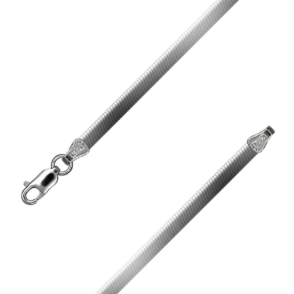 Oval Herringbone Chain Necklace - 3.2mm