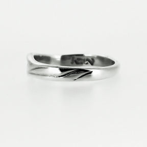 Abstract Wave Ring - 14K White Gold