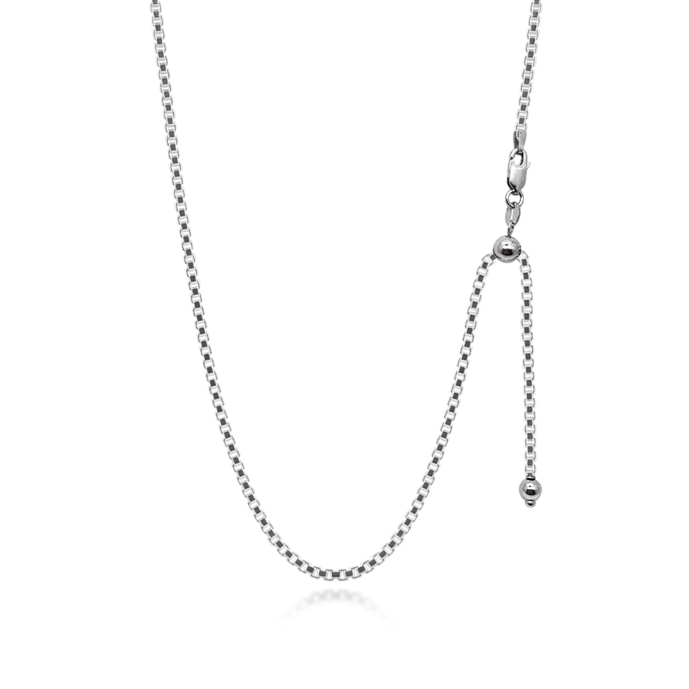 Adjustable Box Chain Necklace - 1mm