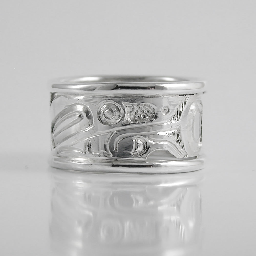 Eagle and Moon Ring