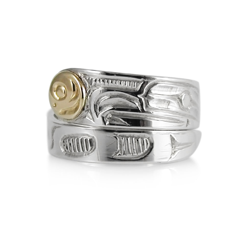 Eagle and Moon Wrap Ring