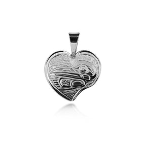 Kingfisher Concave Heart Pendant