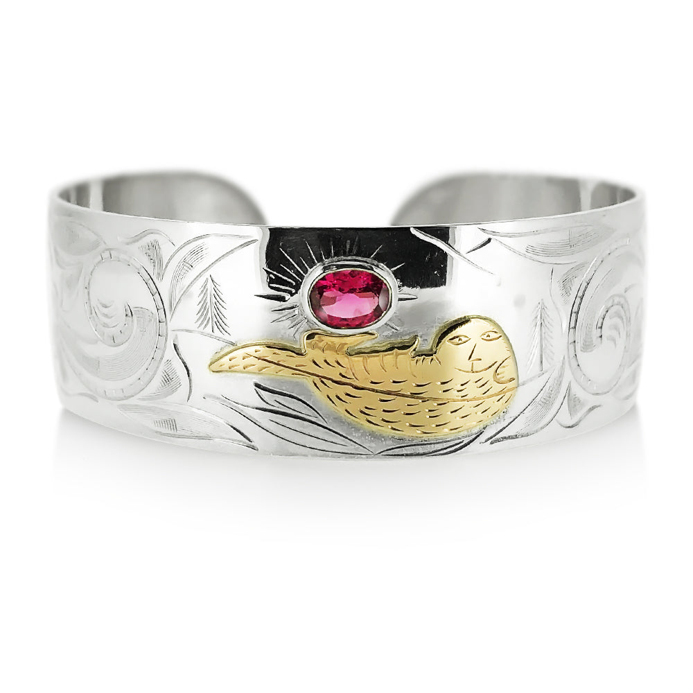 Otter Bracelet with Pink Tourmaline