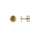 14K Yellow Gold Thunderbird Stud Earrings